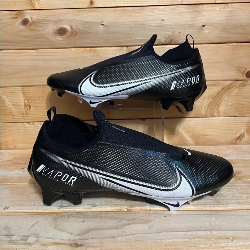 Nike Vapor Edge Pro 360 Black White Football Cleats Men's AO8277-001 size 15 - Picture 1 of 7